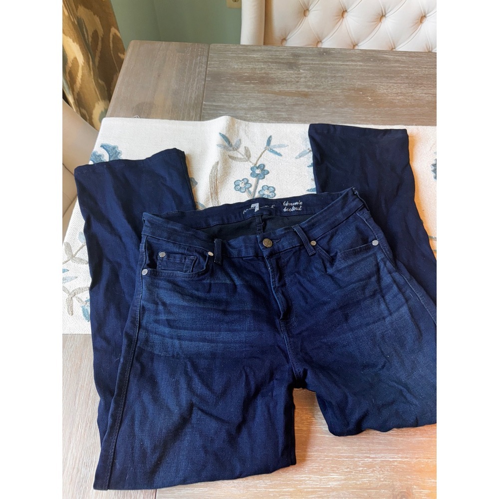 7 For All‎ Mankind Kimmie Bootcut Dark Wash Jeans Size 31 Denim - Picture 3 of 8